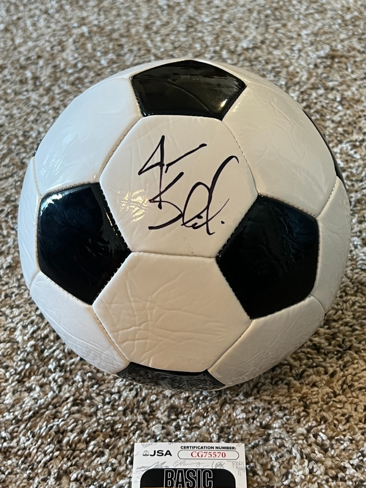 JASON SUDEIKIS SIGNED SOCCER BALL AUTO ACTOR TED LASSO KANSAS CITY JSA COA