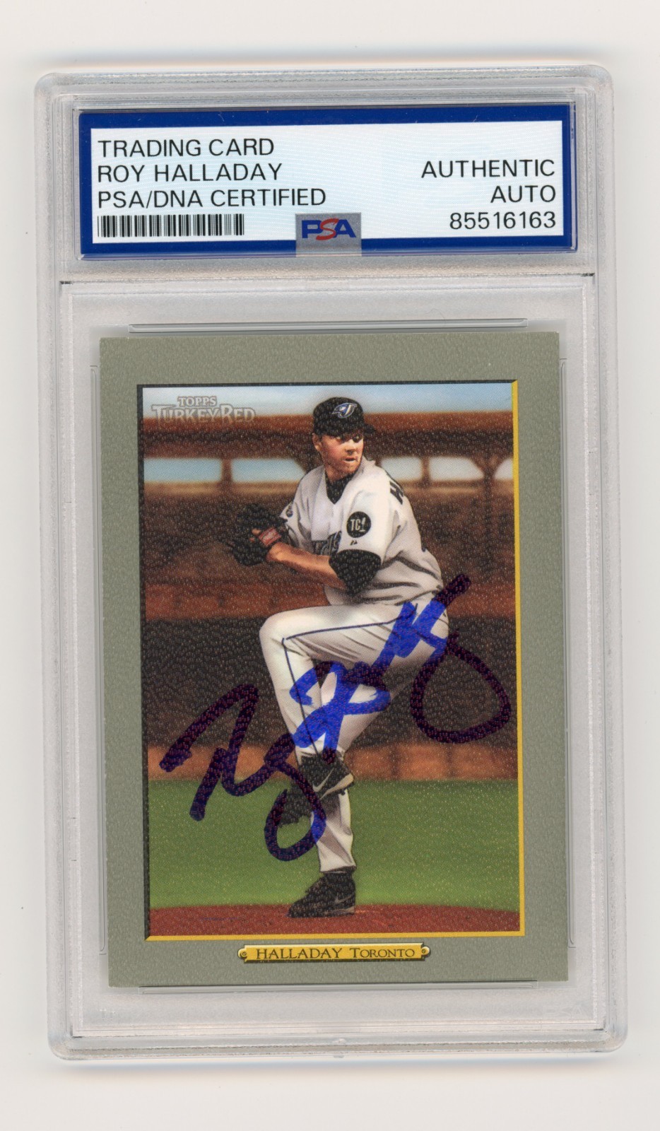 ROY HALLADAY SIGNED BASEBALL CARD AUTO 2006 TOPPS TURKEY RED HOF PSA/DNA