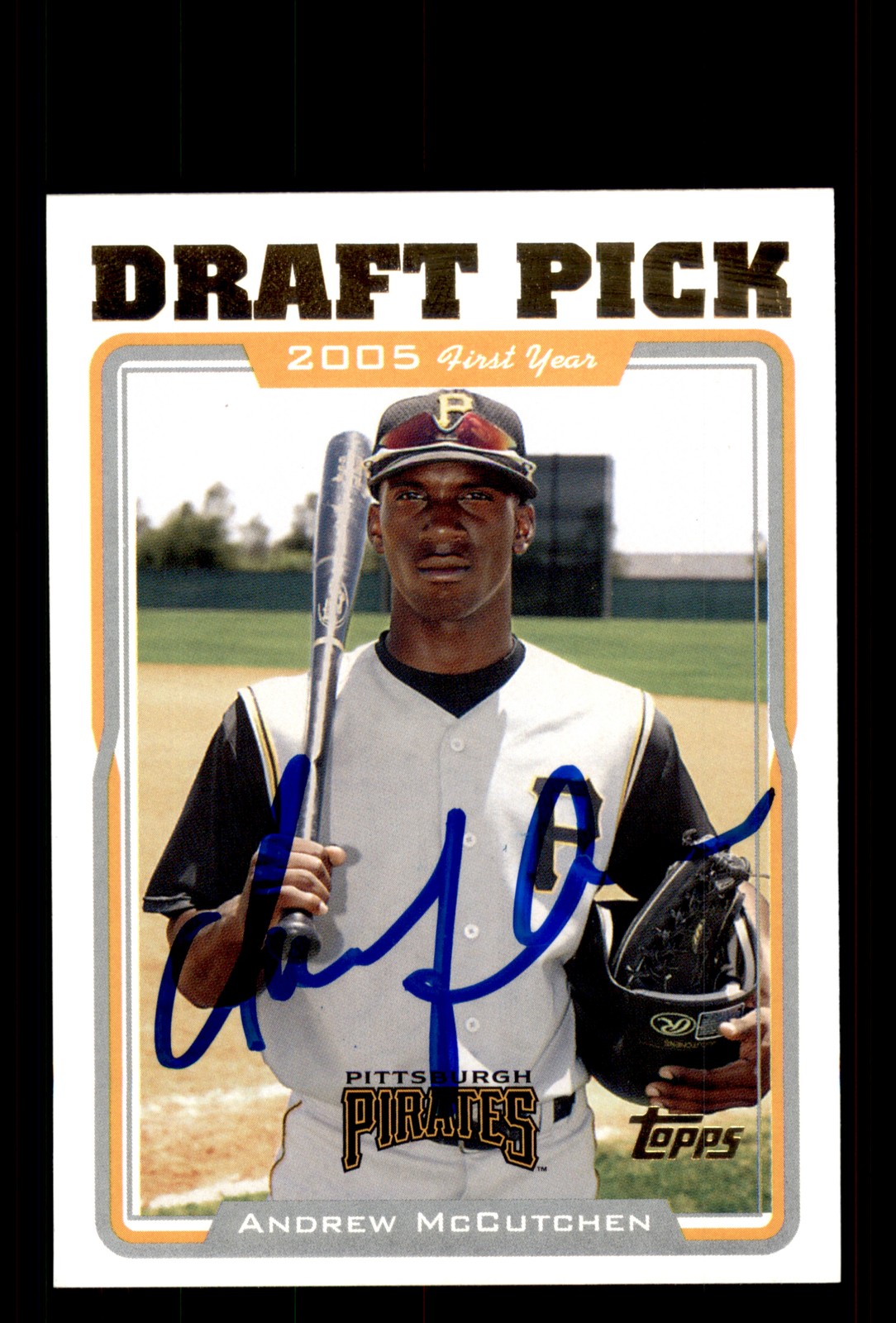 Signed Baseball Card Auto Andrew McCutchen 2005 Topps #UH329 Pittsburgh Pirates