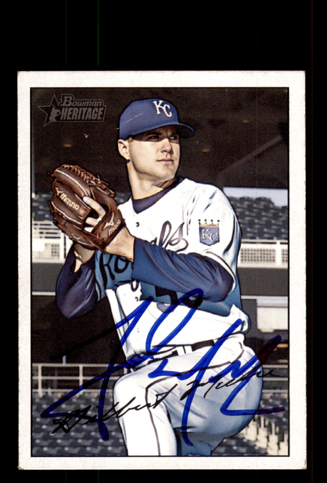 Signed Baseball Card Auto Gil Meche 2007 Bowman Heritage #192 Royals