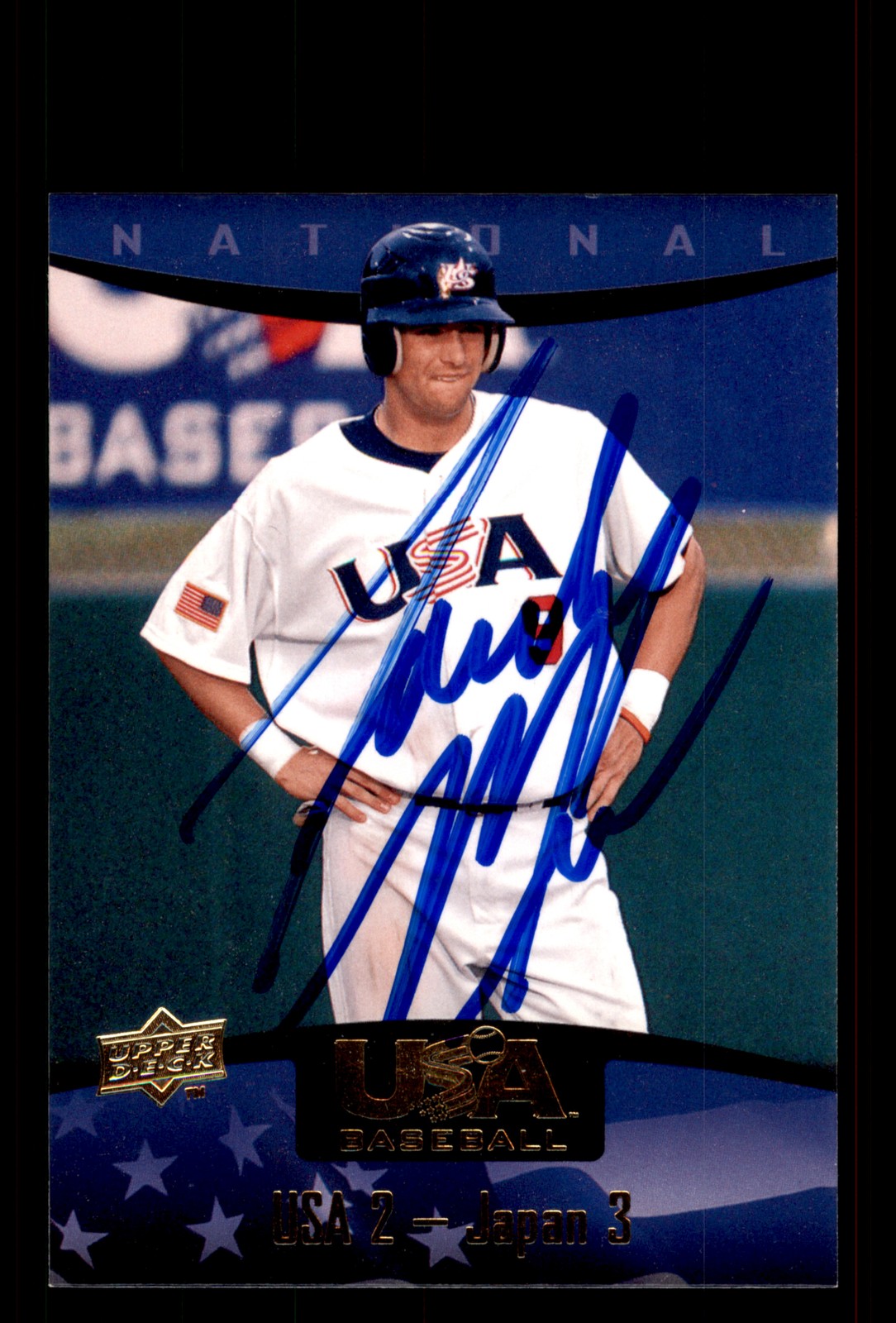 Signed Baseball Card Auto Game #2 2008 Upper Deck USA Jordy Mercer #29