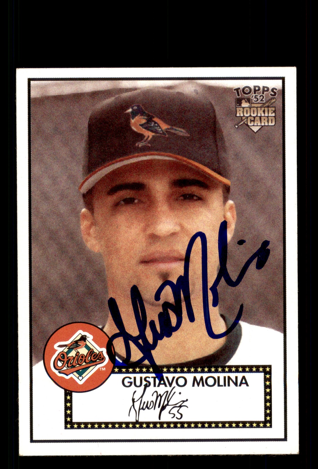 Signed Baseball Card Auto Gustavo Molina 2007 Topps Rookie 52 #118 Orioles