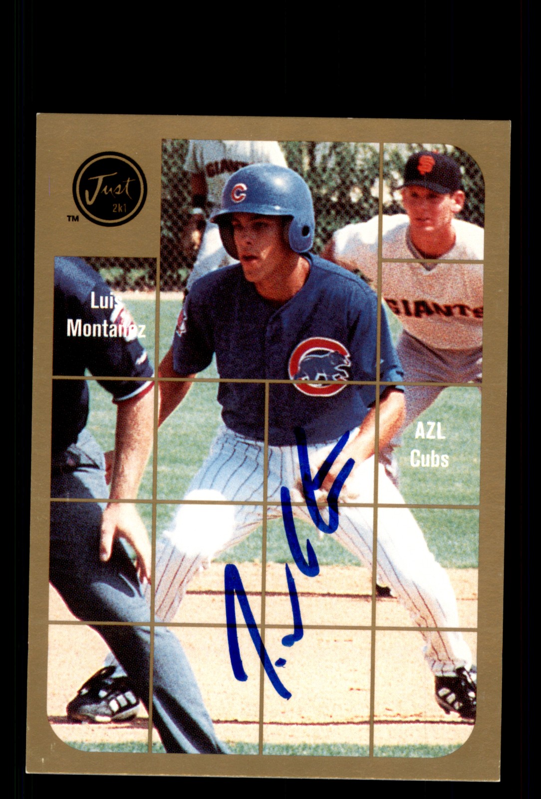 Signed Baseball Card Auto Luis Montanez 2001 Just 2K1 Top Prospect Promos Gold