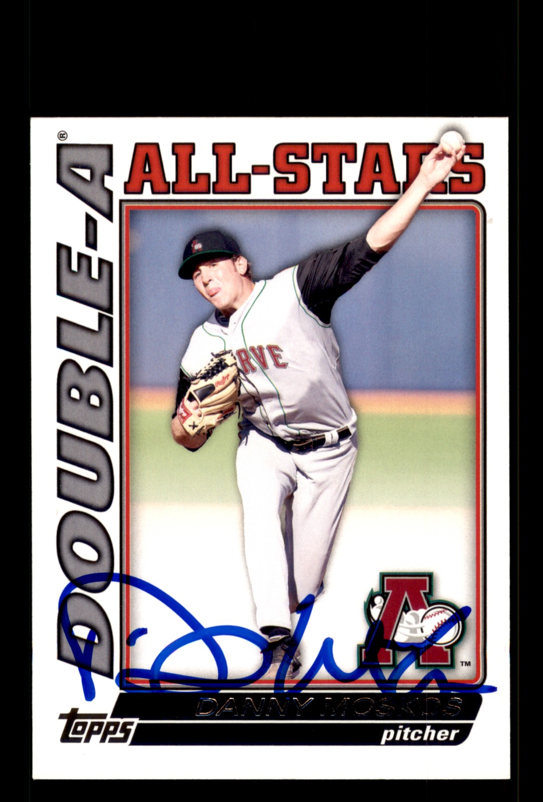 Signed Baseball Card Auto Daniel Moskos 2010 Topps Pro Debut #DA-15