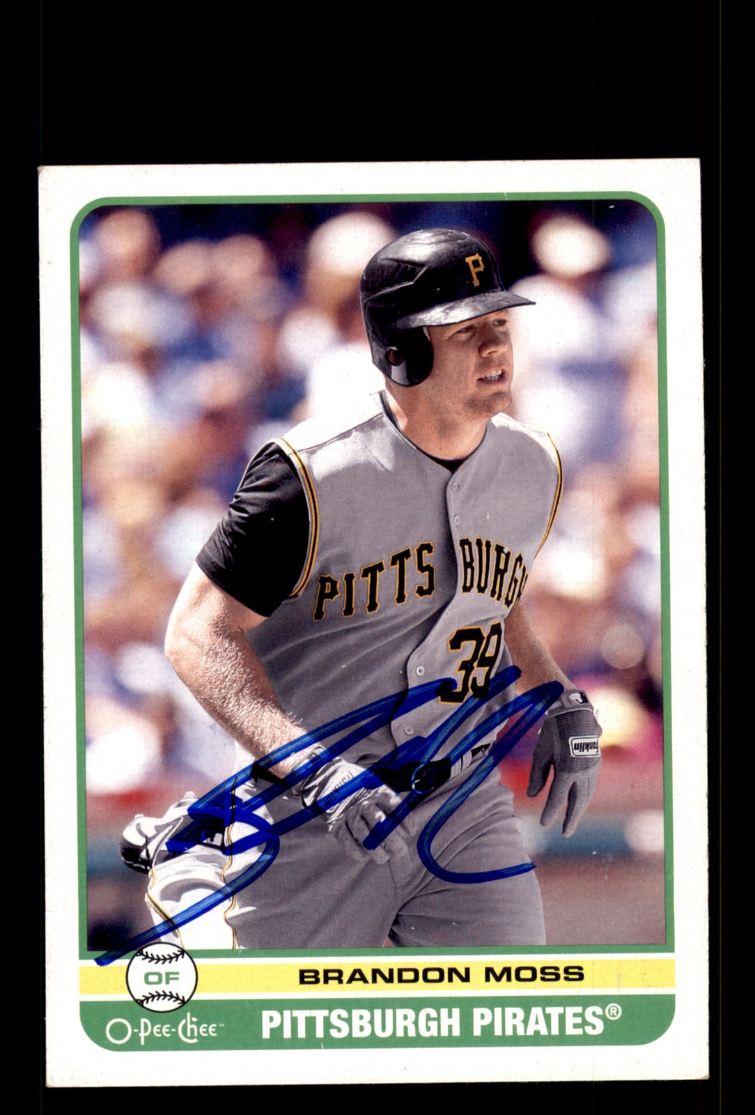 Signed Baseball Card Auto Brandon Moss 2009 O-Pee-Chee #267 Pittsburgh Pirates