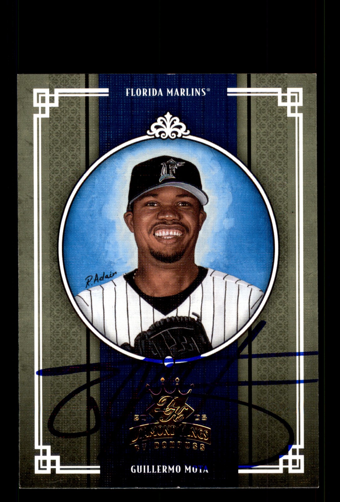 Signed Baseball Card Auto Guillermo Mota 2005 Donruss Diamond Kings #101