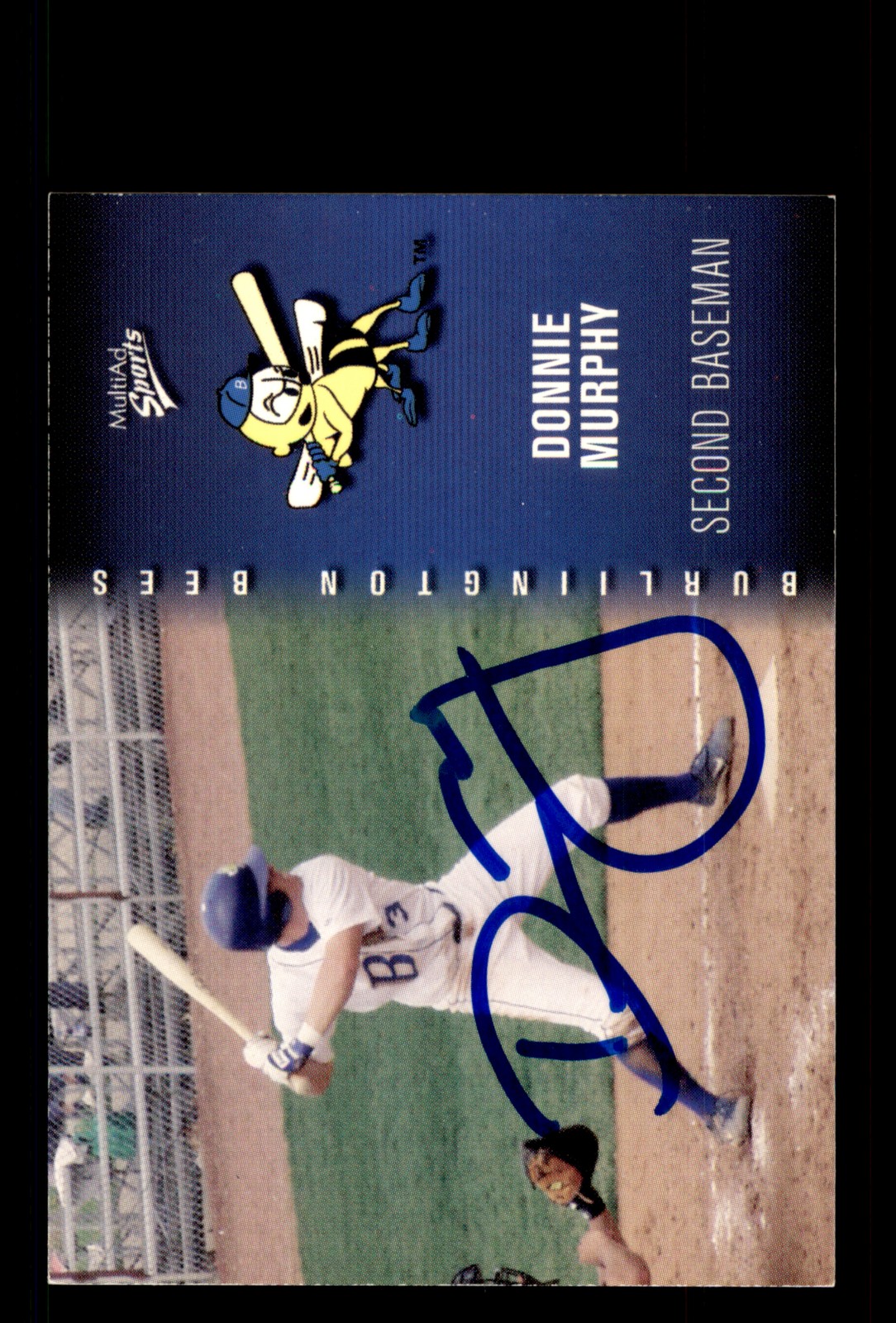 Signed Baseball Card Auto Donnie Murphy 2003 MultiAd Burlington Bees