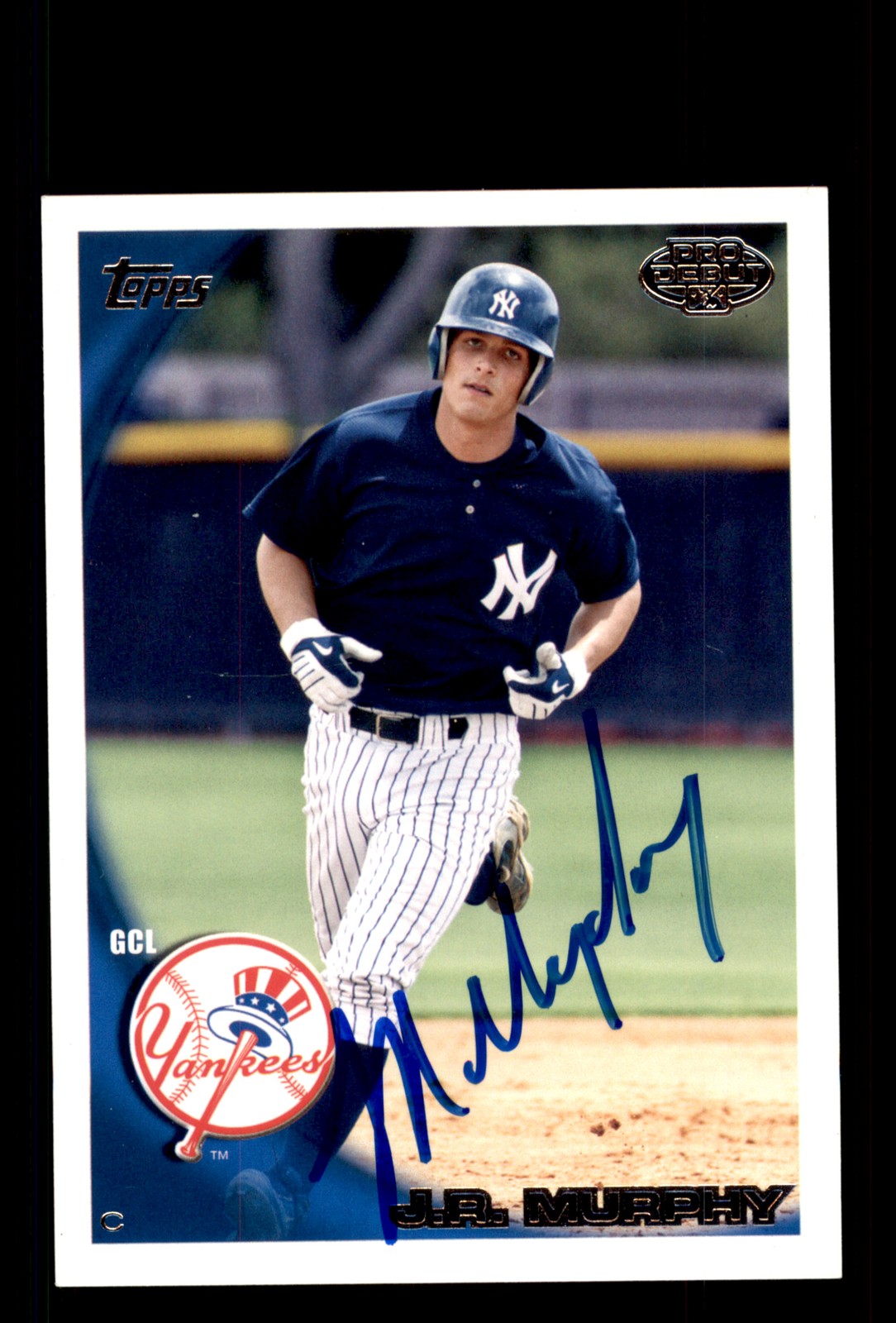 Signed Baseball Card Auto J.R. Murphy 2010 Topps Pro Debut #117