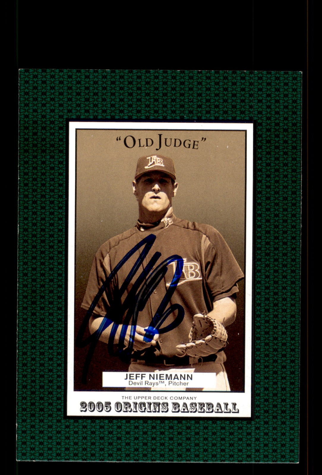 Signed Baseball Card Auto Jeff Niemann 2005 UD Origins #235 Tampa Bay Devil Rays