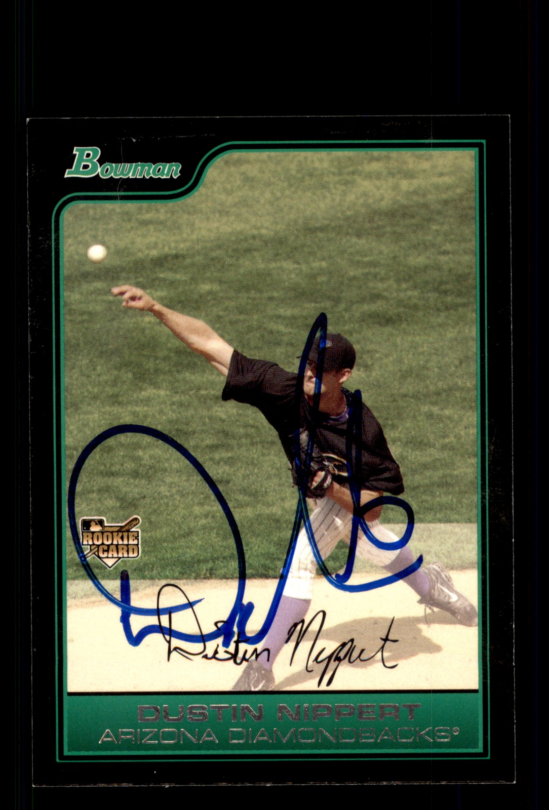 Signed Baseball Card Auto Dustin Nippert 2006 Bowman #BDP30 Diamondbacks