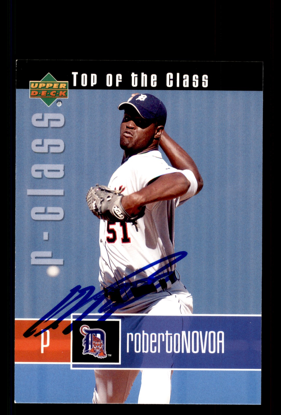 Signed Baseball Card Auto Roberto Novoa 2004 Upper Deck r-class #123