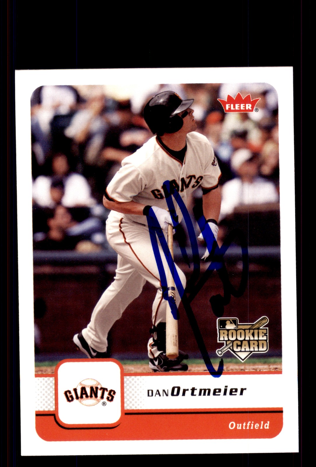 Signed Baseball Card Auto Dan Ortmeier 2006 Fleer #157 San Francisco Giants