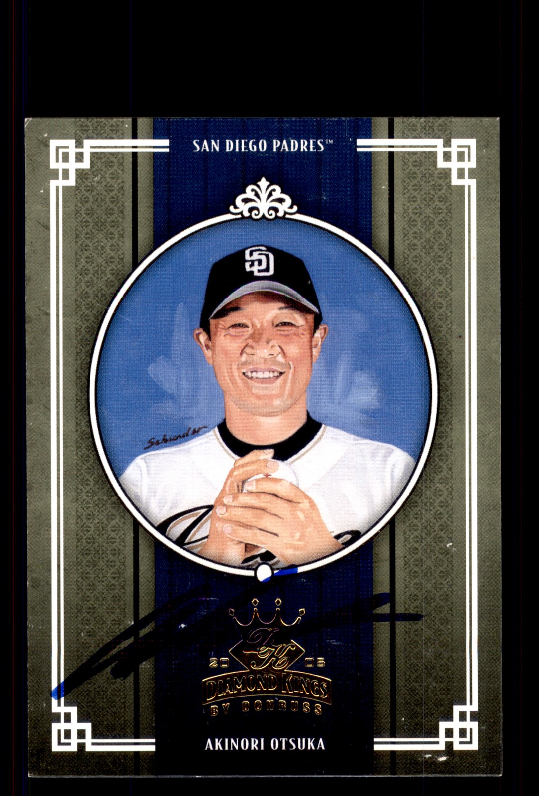 Signed Baseball Card Auto Akinori Otsuka 2005 Donruss Diamond Kings #188