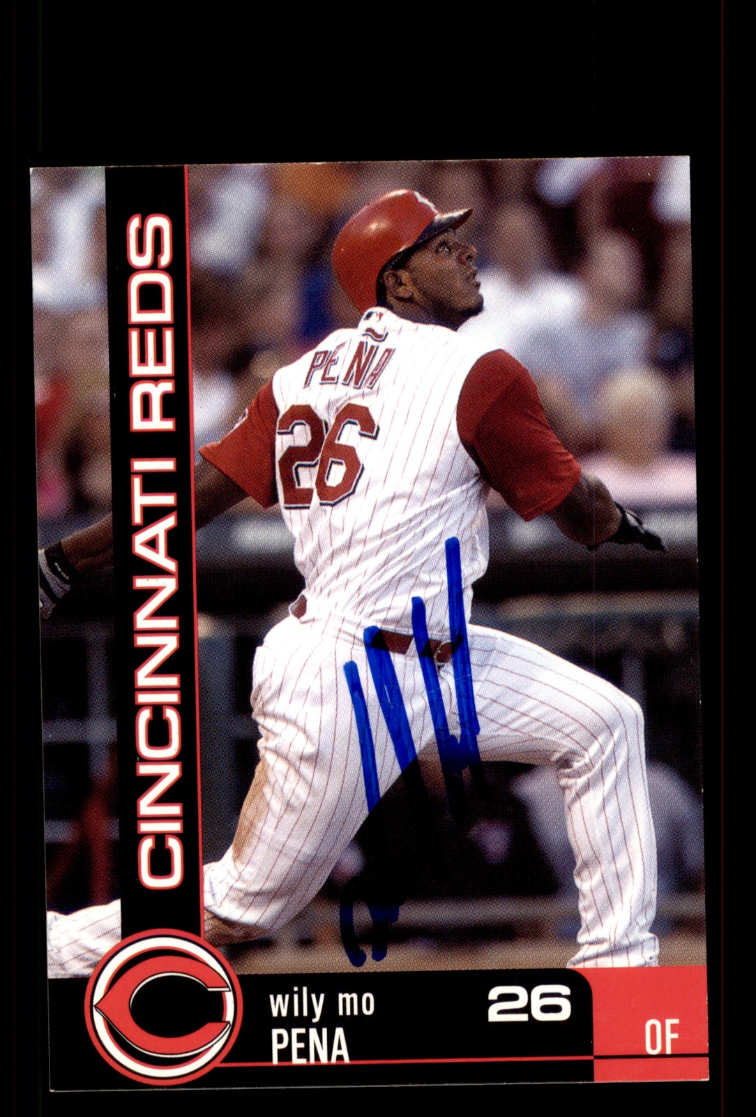 Signed Baseball Card Auto Wily Mo Pena 2004 Kahn's Cincinnati Reds