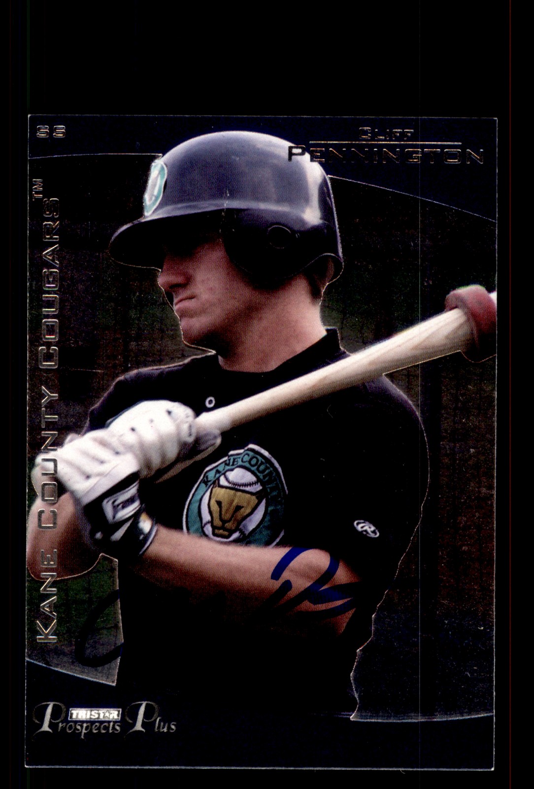 Signed Baseball Card Auto Cliff Pennington 2006 TriStar Prospects Plus #64