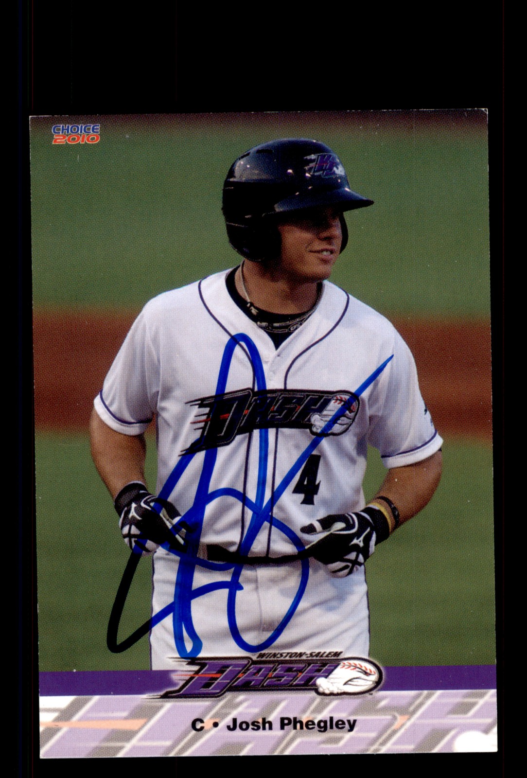 Signed Baseball Card Auto Josh Phegley 2010 Choice Winston-Salem Dash