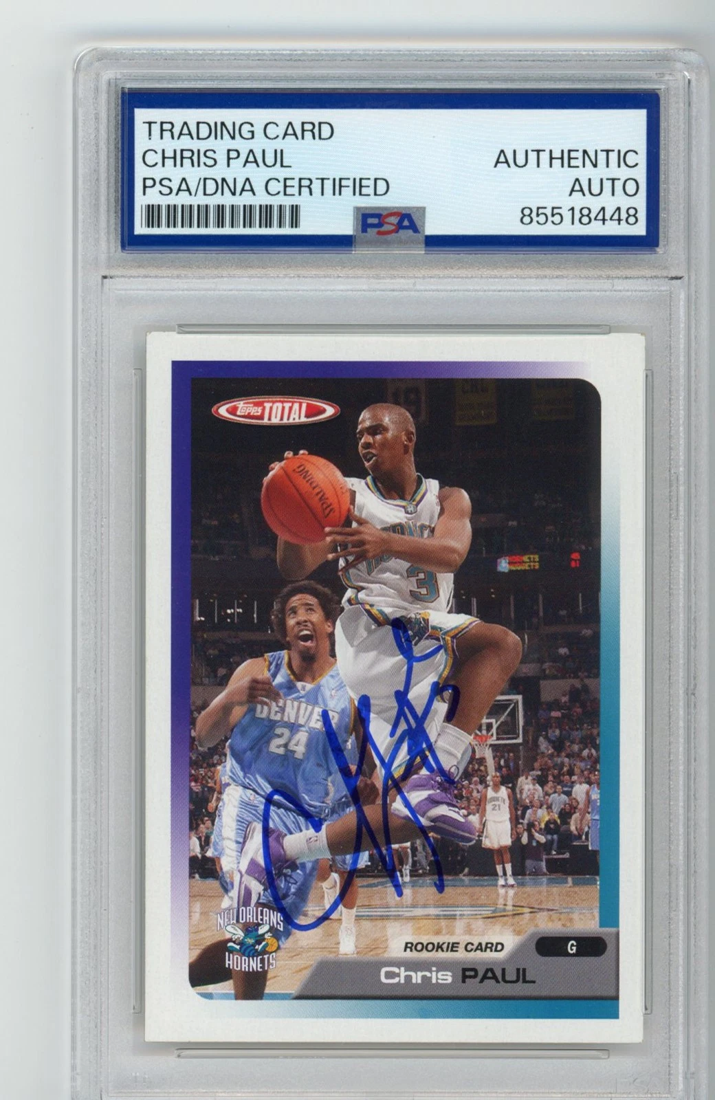 Signed Basketball Card Auto Chris Paul 2005-06 Topps Total #346 RC PSA/DNA
