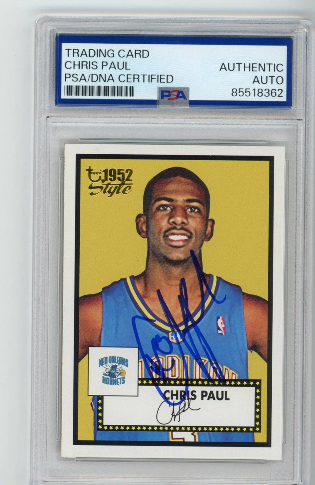 Signed Basketball Card Auto Chris Paul 2005-06 Topps 1952 Style #154 RC PSA/DNA