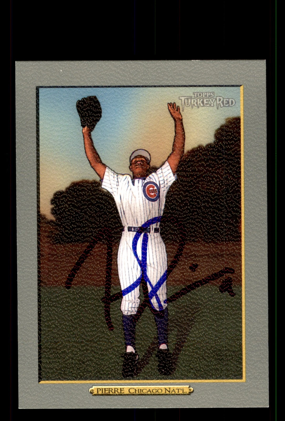 Signed Baseball Card Auto Juan Pierre 2006 Topps Turkey Red #522 Chicago Cubs