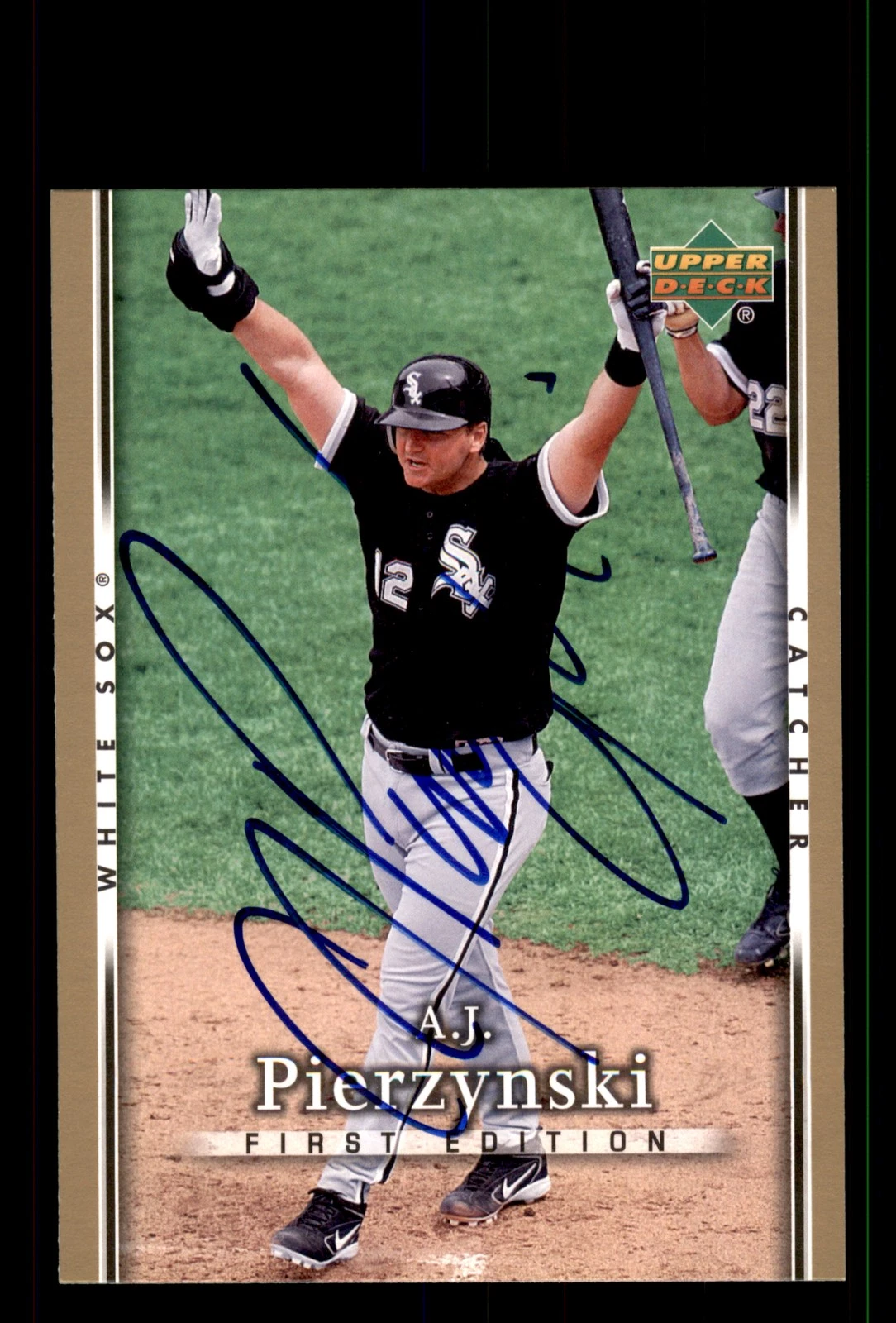 Signed Baseball Card Auto A.J. Pierzynski 2007 Upper Deck First Edition #71