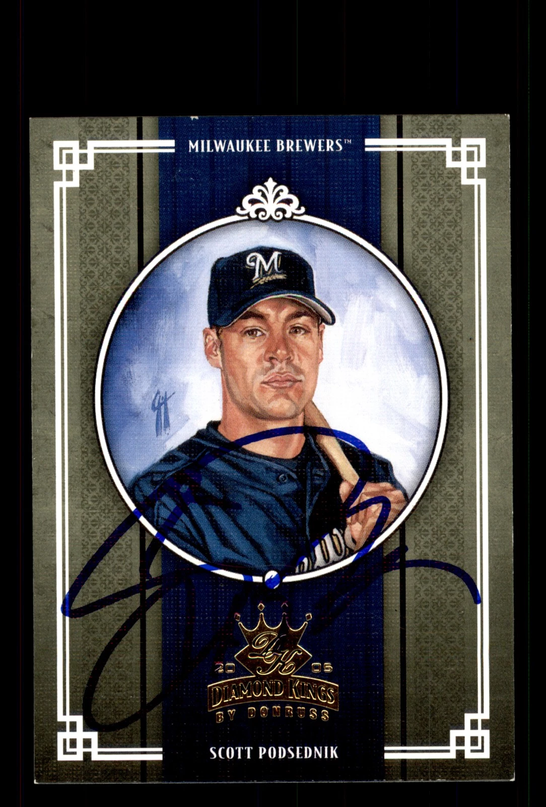 Signed Baseball Card Auto Scott Podsednik 2005 Donruss Diamond Kings #123