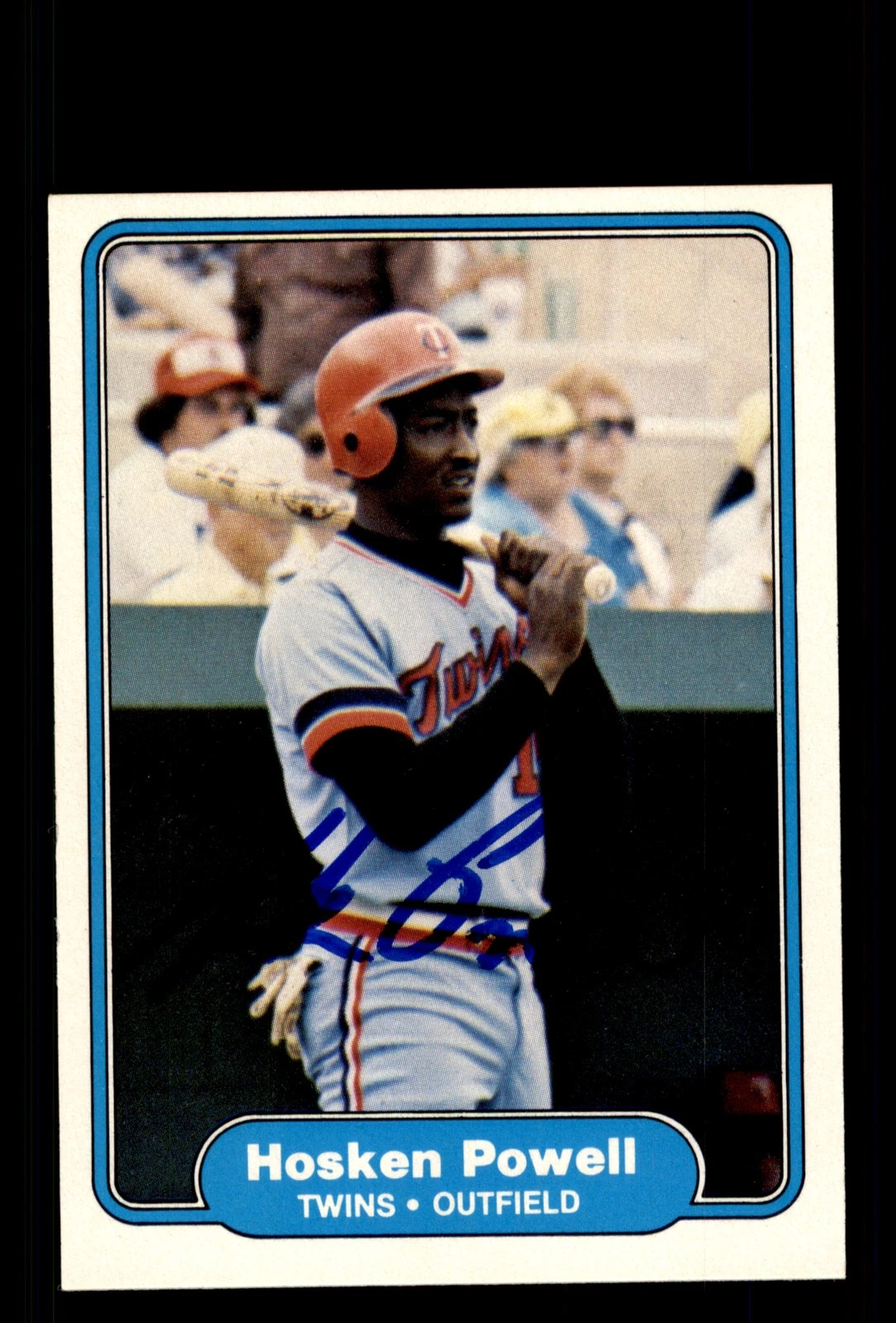 Signed Baseball Card Auto Hosken Powell 1982 Fleer #558 Minnesota Twins