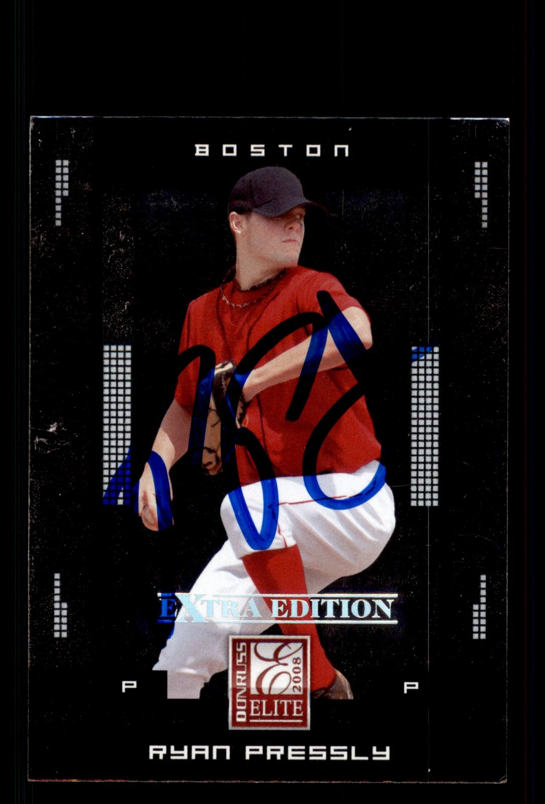 Signed Baseball Card Auto Ryan Pressly 2008 Donruss Elite #84 Boston Red Sox