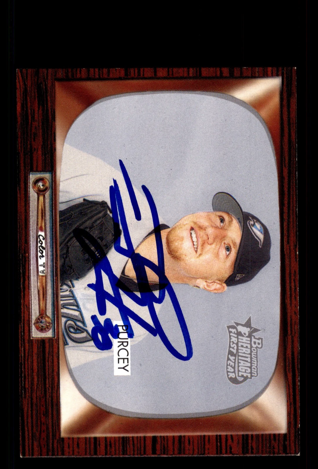 Signed Baseball Card Auto David Purcey 2004 Bowman Heritage #217 Blue Jays