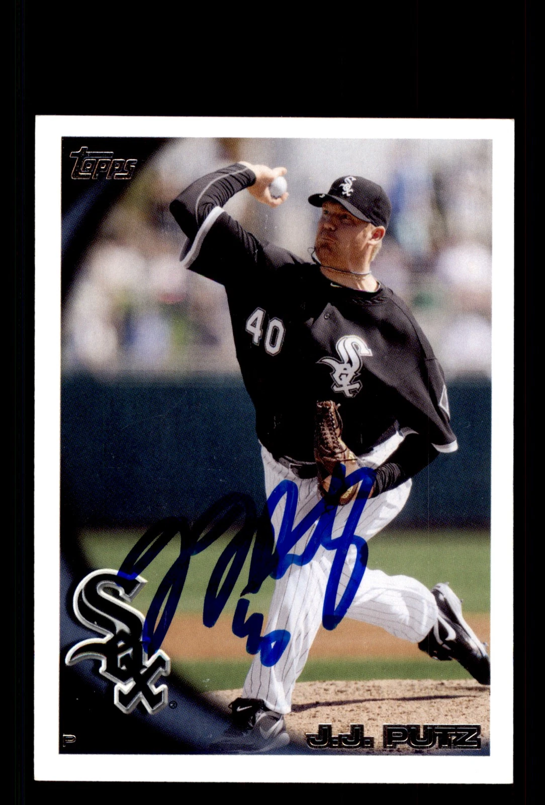Signed Baseball Card Auto J.J. Putz 2010 Topps Update #US-148 Chicago White Sox