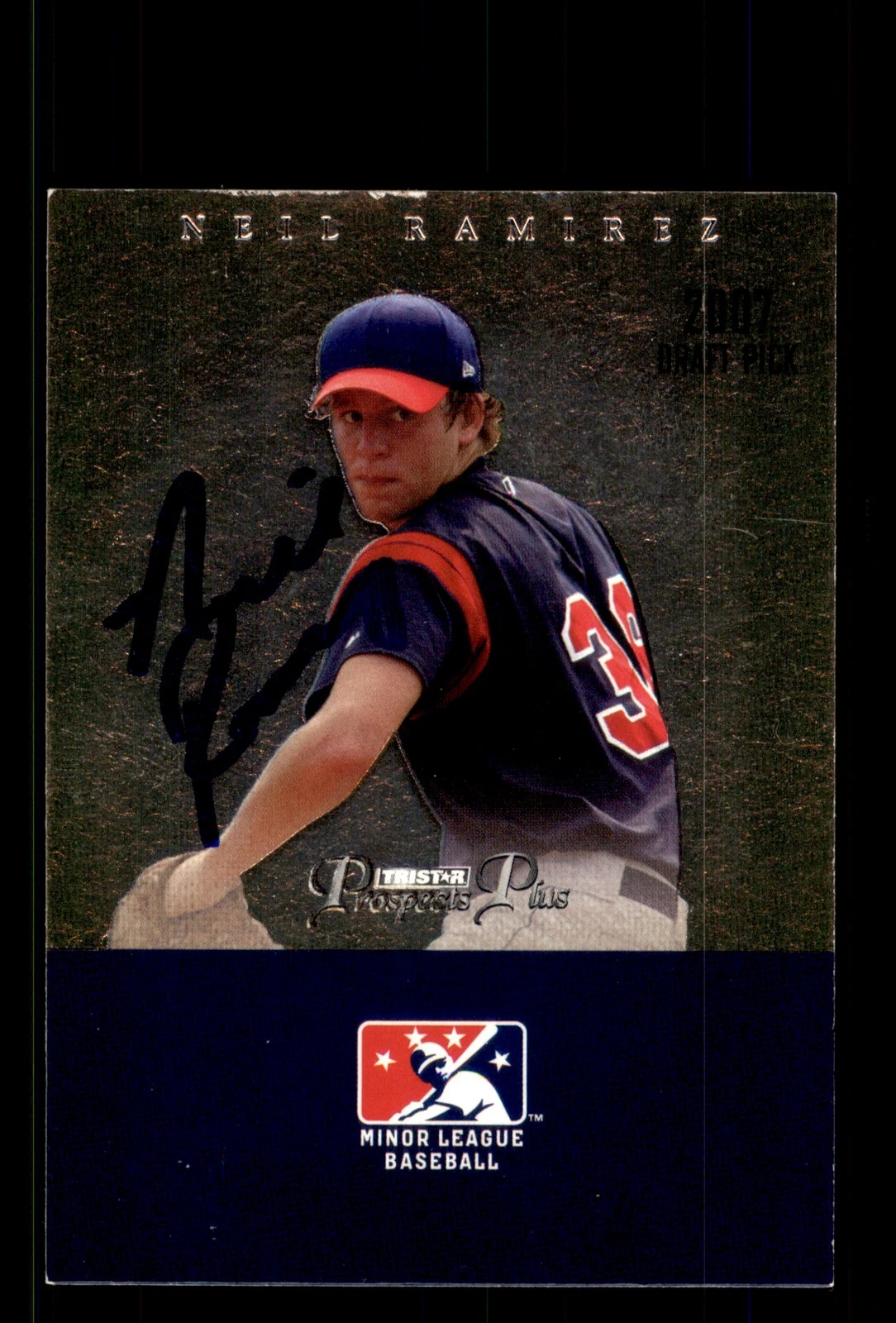Signed Baseball Card Auto Neil Ramirez 2007 TriStar Prospects Plus #12