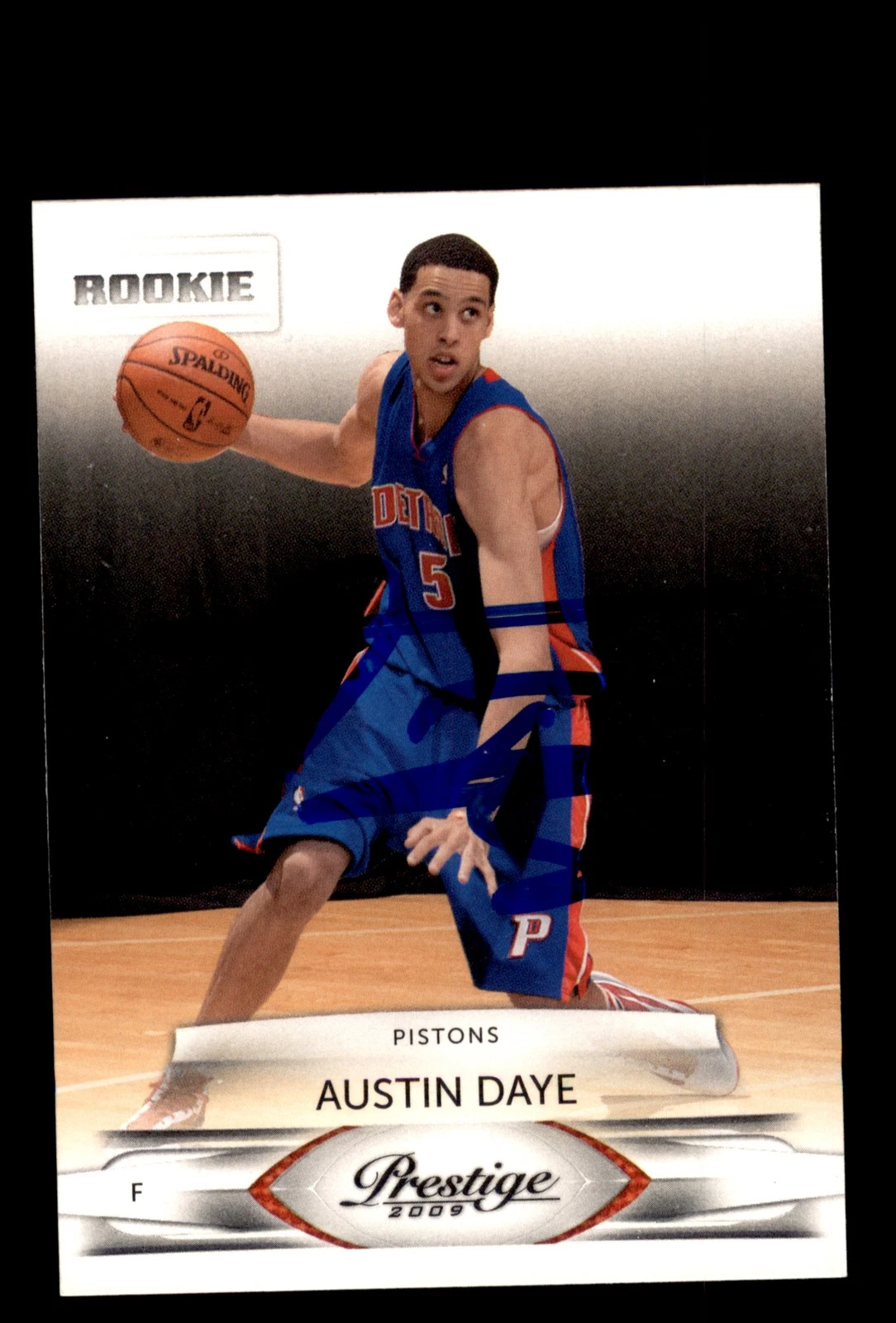 Signed Basketball Card Auto Austin Daye 2009-10 Panini Prestige #215 Pistons