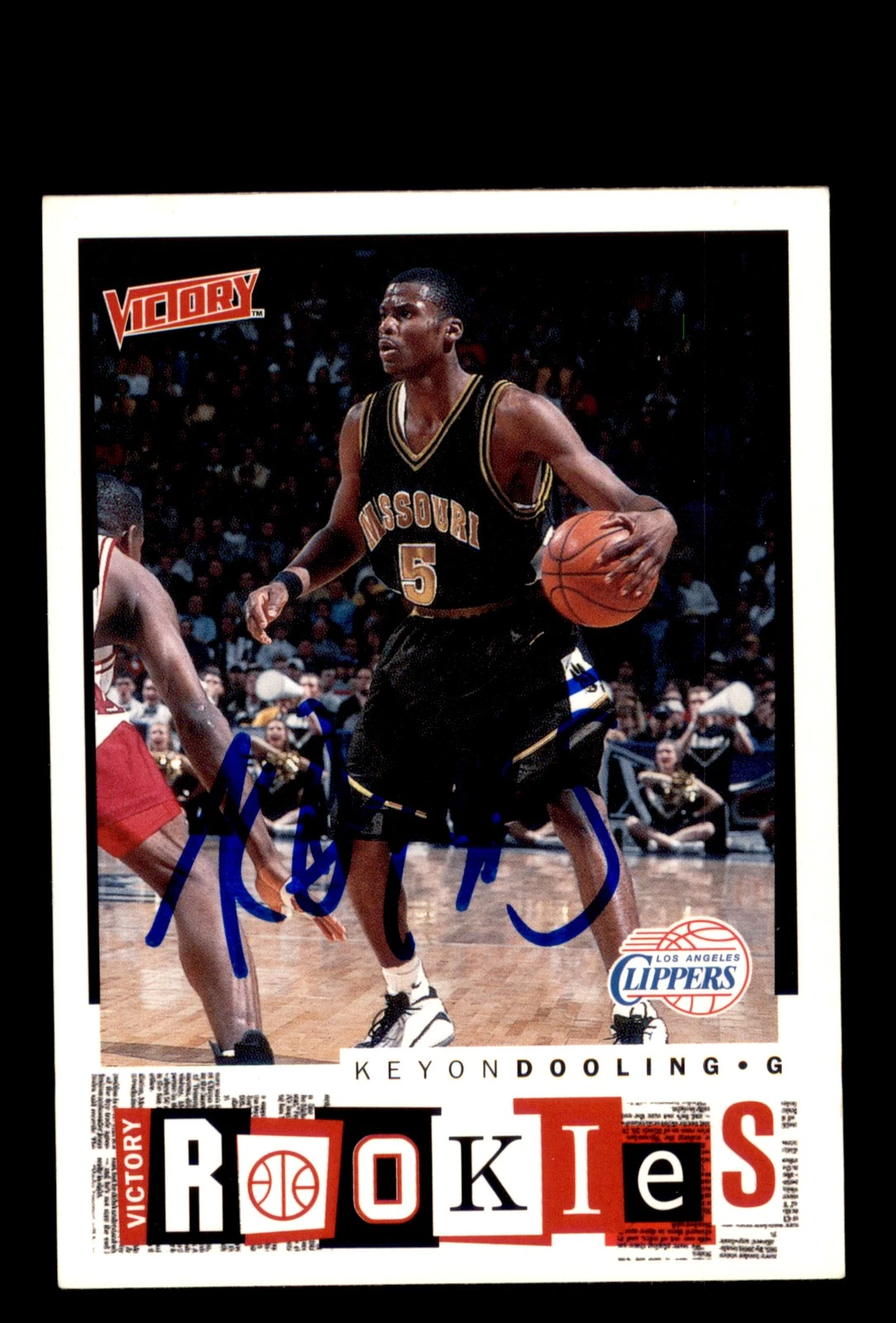 Signed Basketball Card Auto Keyon Dooling 2000-01 Upper Deck Victory #265