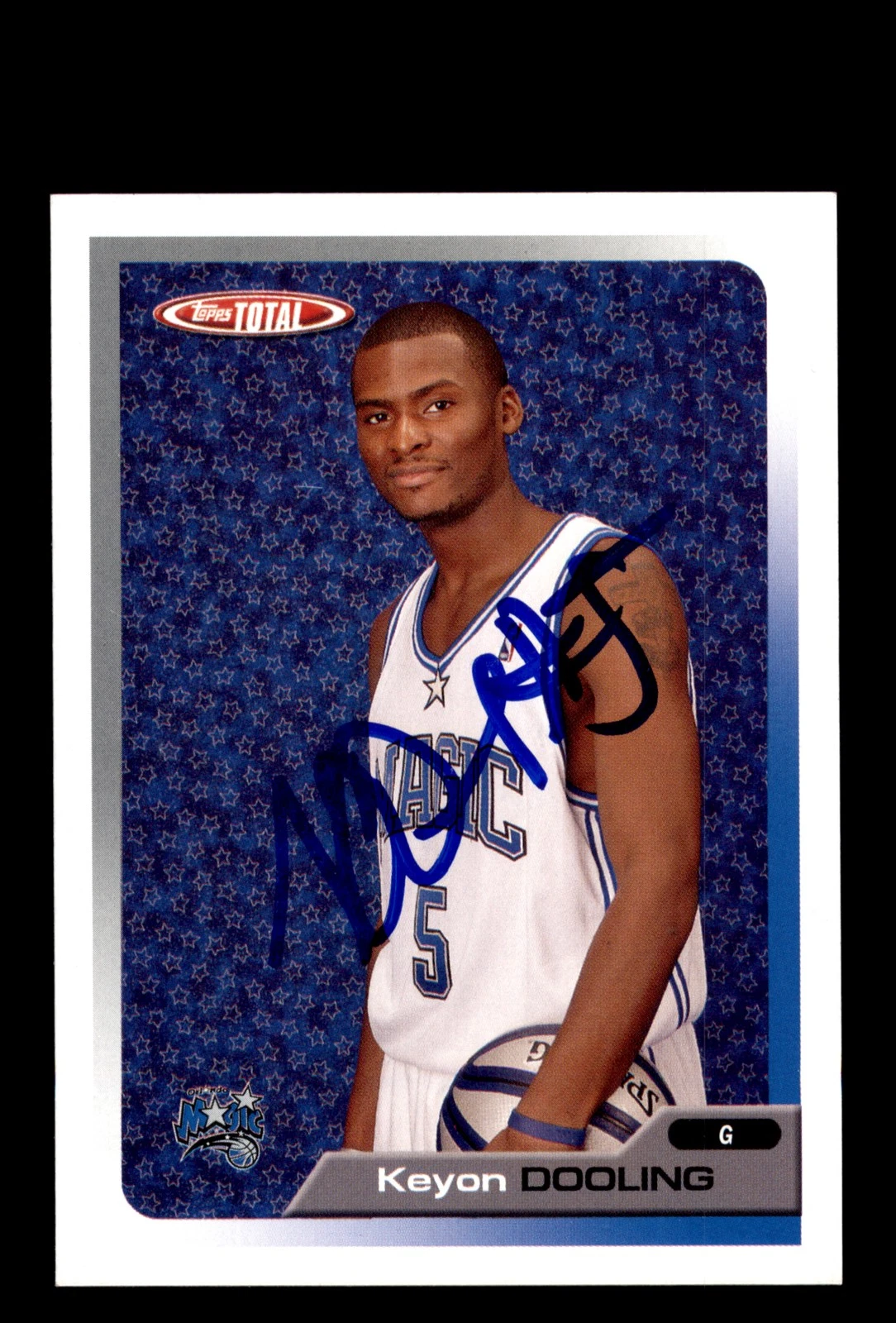 Signed Basketball Card Auto Keyon Dooling 2005-06 Topps Total #228 Orlando Magic