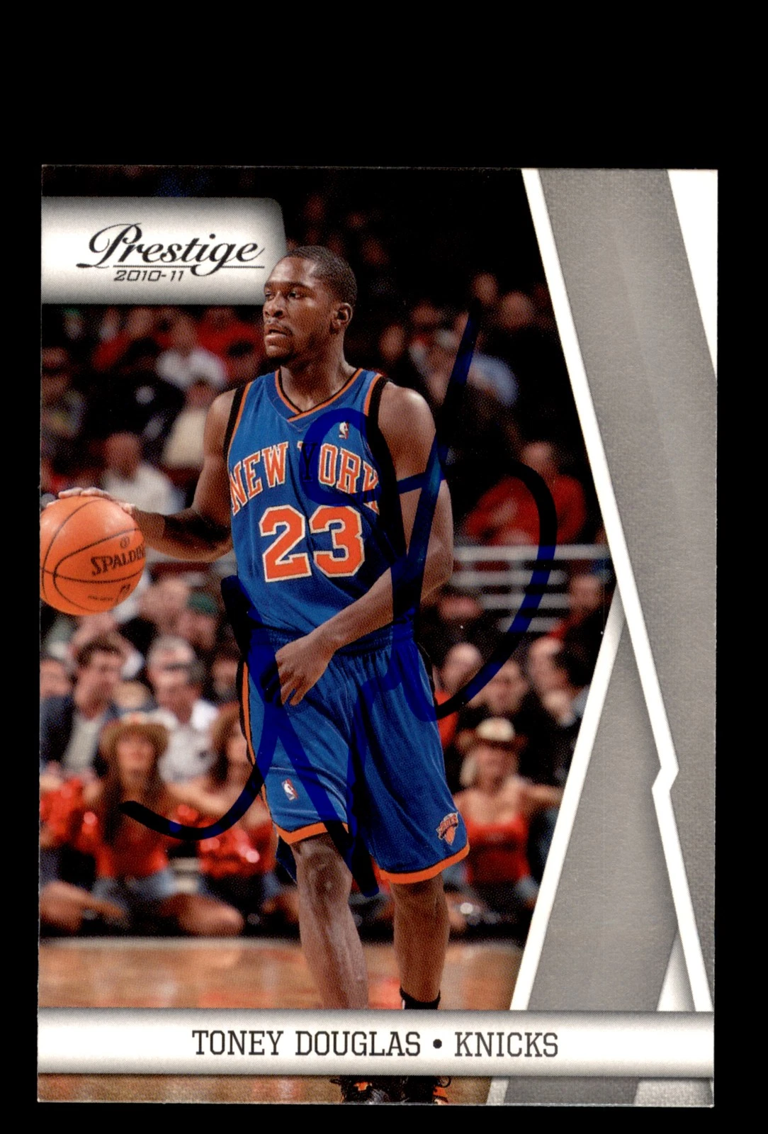 Signed Basketball Card Auto Toney Douglas 2010-11 Panini Prestige #79 Knicks