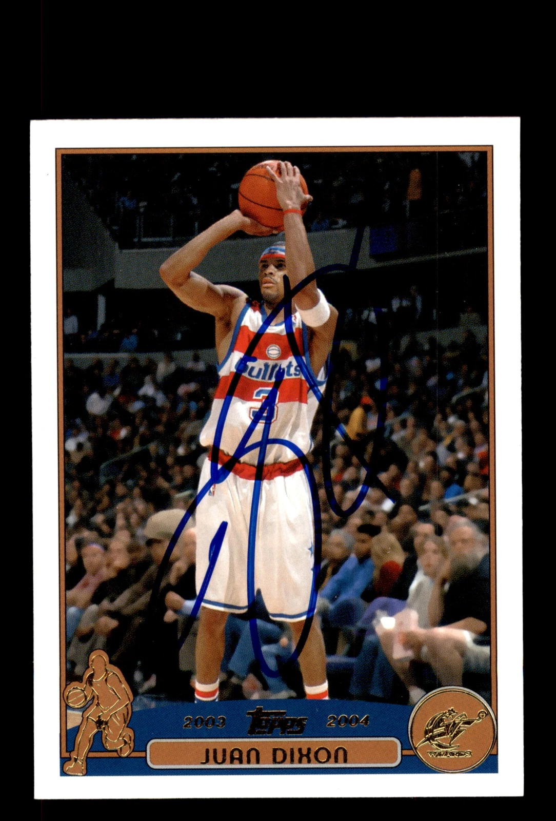 Signed Basketball Card Auto Juan Dixon 2003-04 Topps #43 Factory Set
