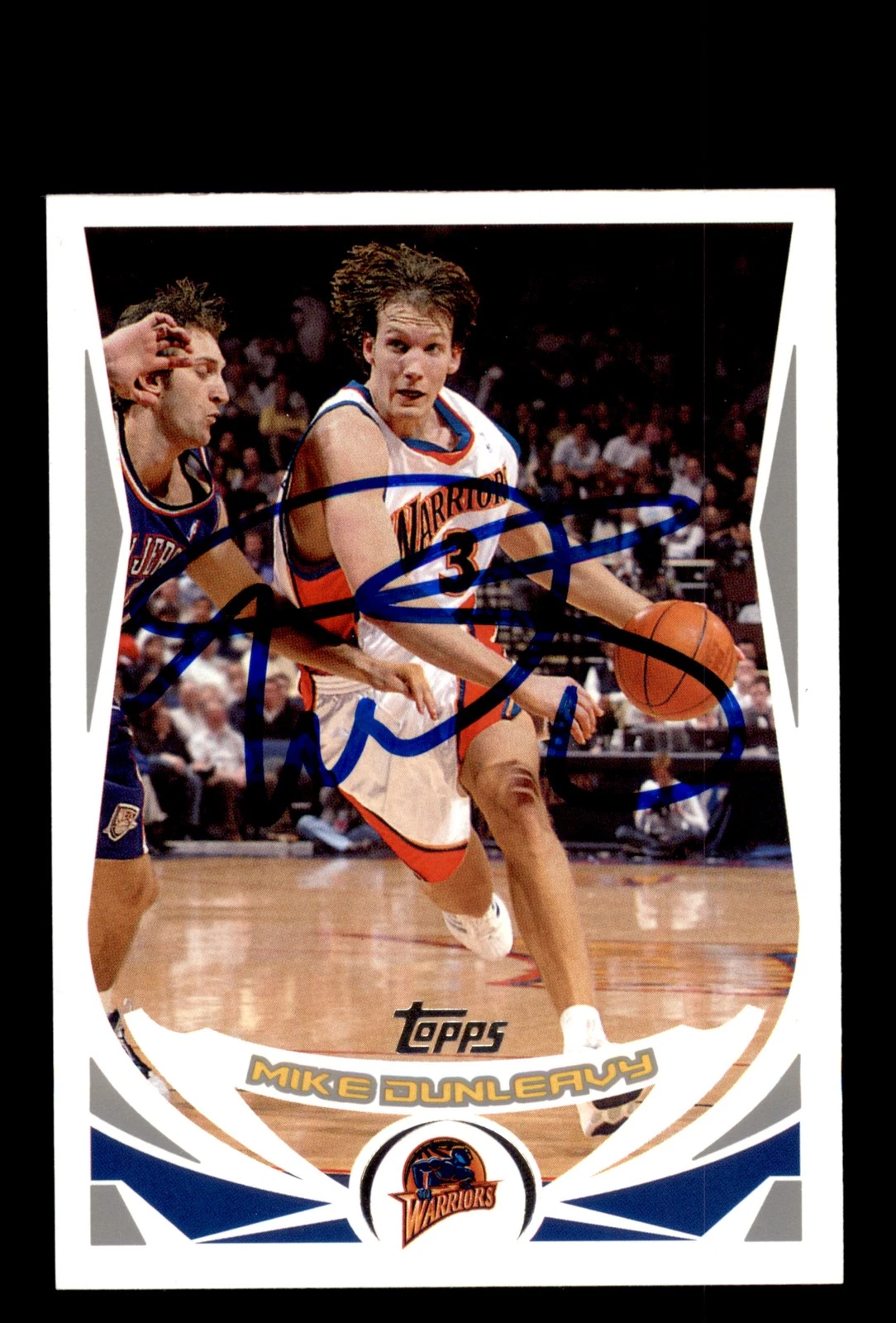 Signed Basketball Card Auto Mike Dunleavy 2004-05 Topps #28 Warriors