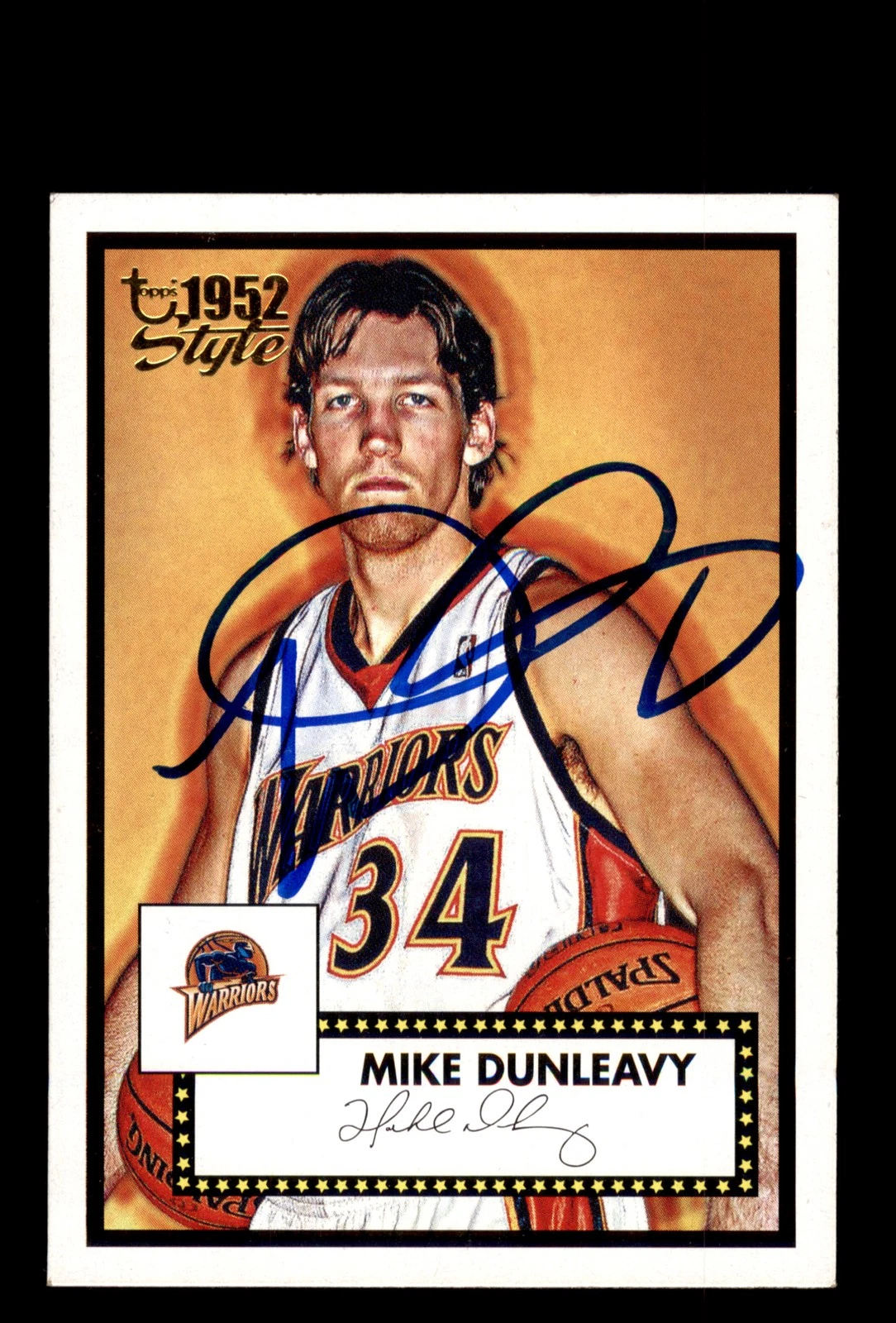 Signed Basketball Card Auto Mike Dunleavy 2005-06 Topps 1952 Style #110 Warriors