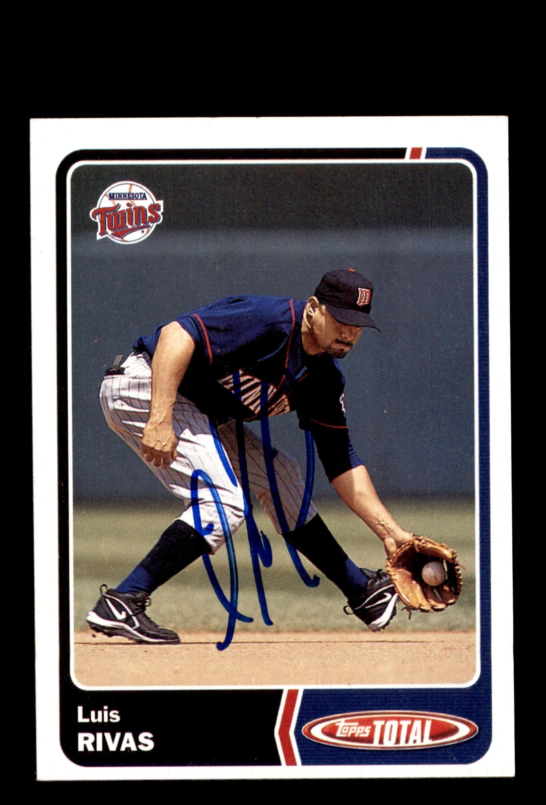 Signed Baseball Card Auto Luis Rivas 2003 Topps Total #654 Minnesota Twins