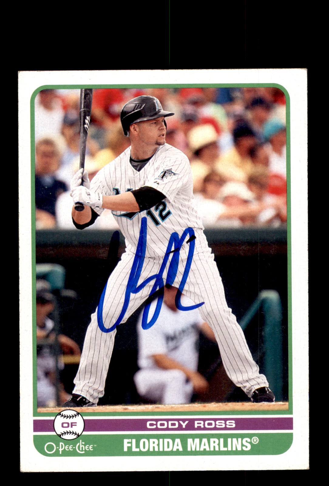 Signed Baseball Card Auto Cody Ross 2009 O-Pee-Chee #17 Florida Marlins