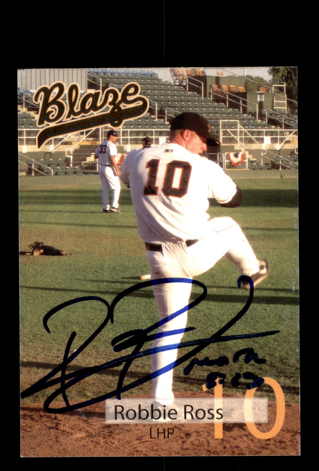 Signed Baseball Card Auto Robbie Ross 2010 Bakersfield Blaze