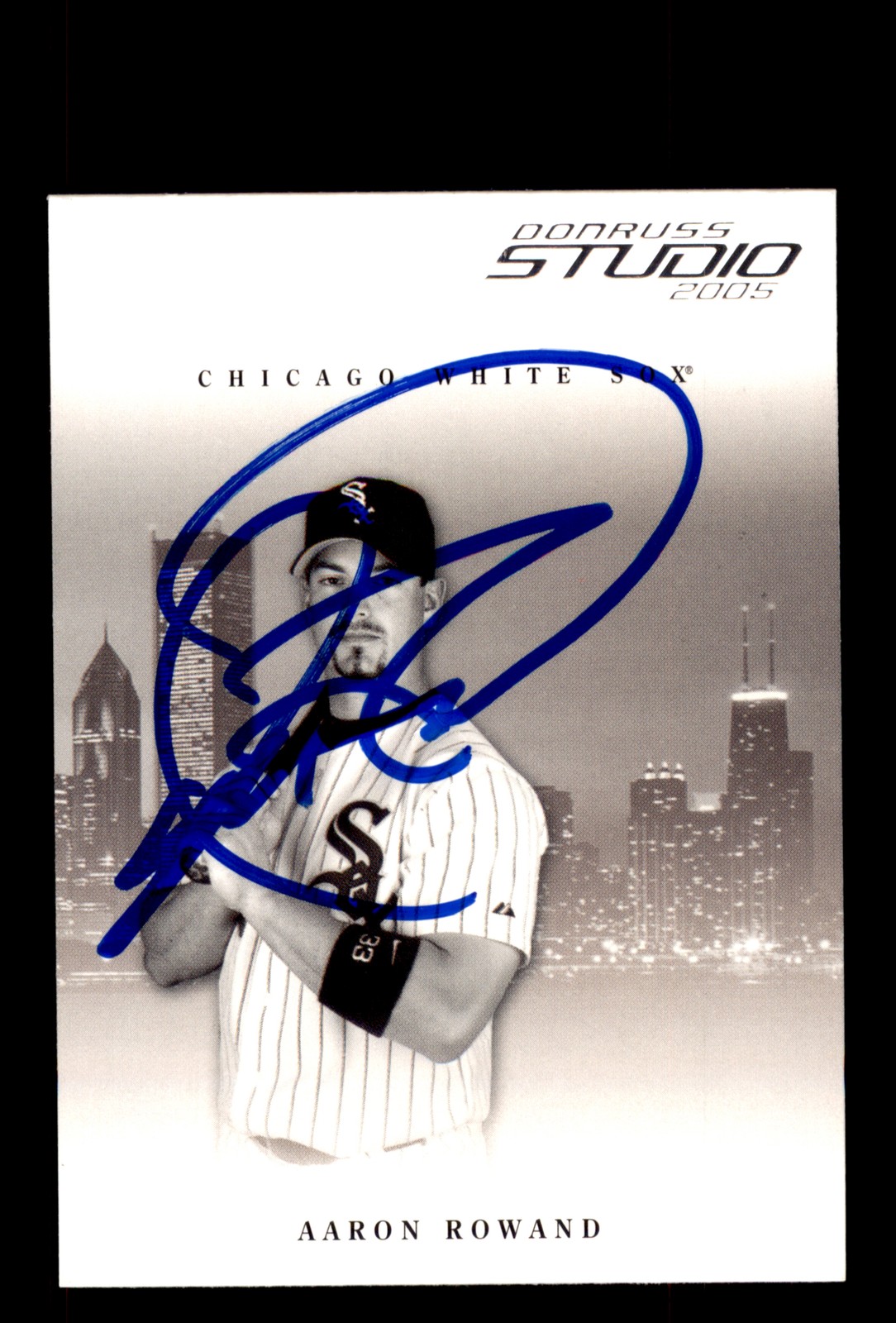 Signed Baseball Card Auto Aaron Rowand 2005 Donruss Studio #67 Chicago White Sox