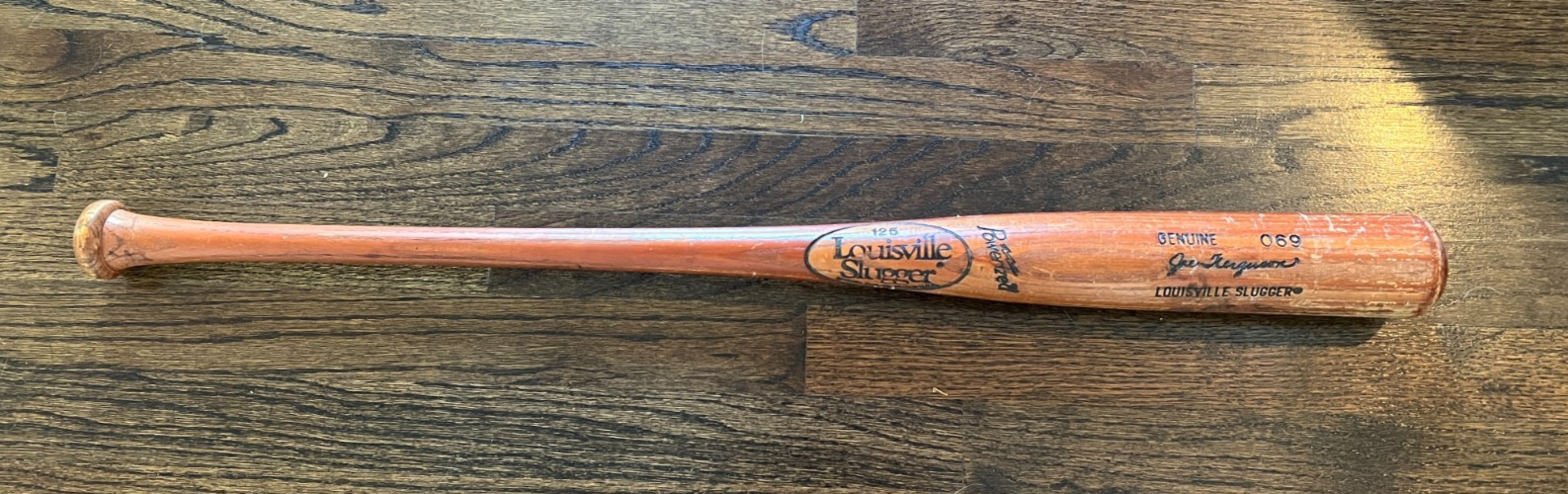 JOE FERGUSON SIGNED POST-CAREER COACH GAME USED BASEBALL BAT LOUISVILLE SLUGGER