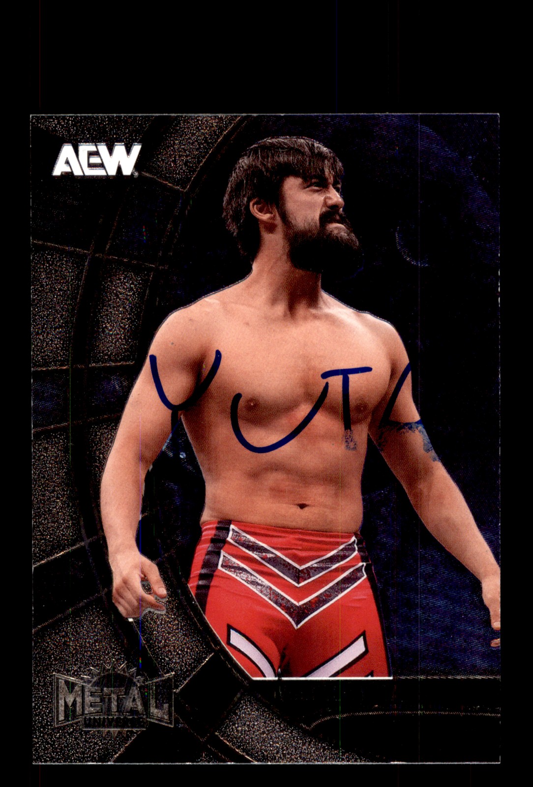 Signed Wrestling Card Auto Wheeler Yuta 2025 SkyBox Metal Universe AEW #31