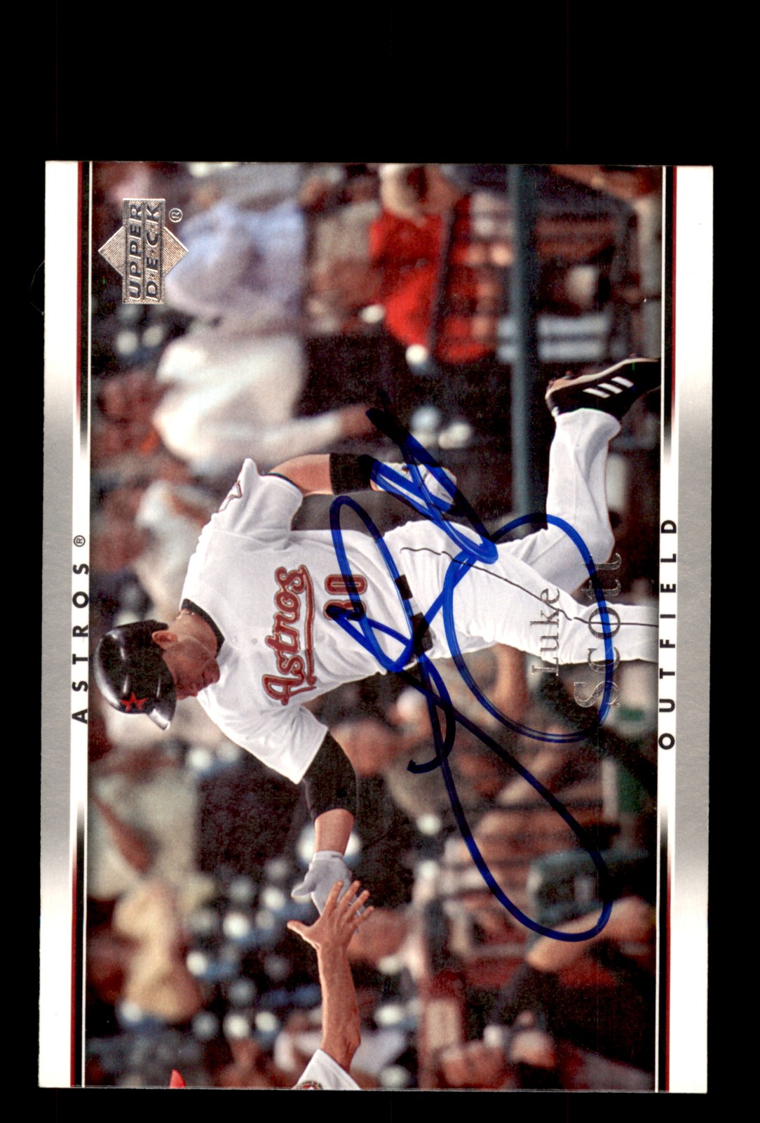 Signed Baseball Card Auto Luke Scott 2007 Upper Deck #337 Houston Astros