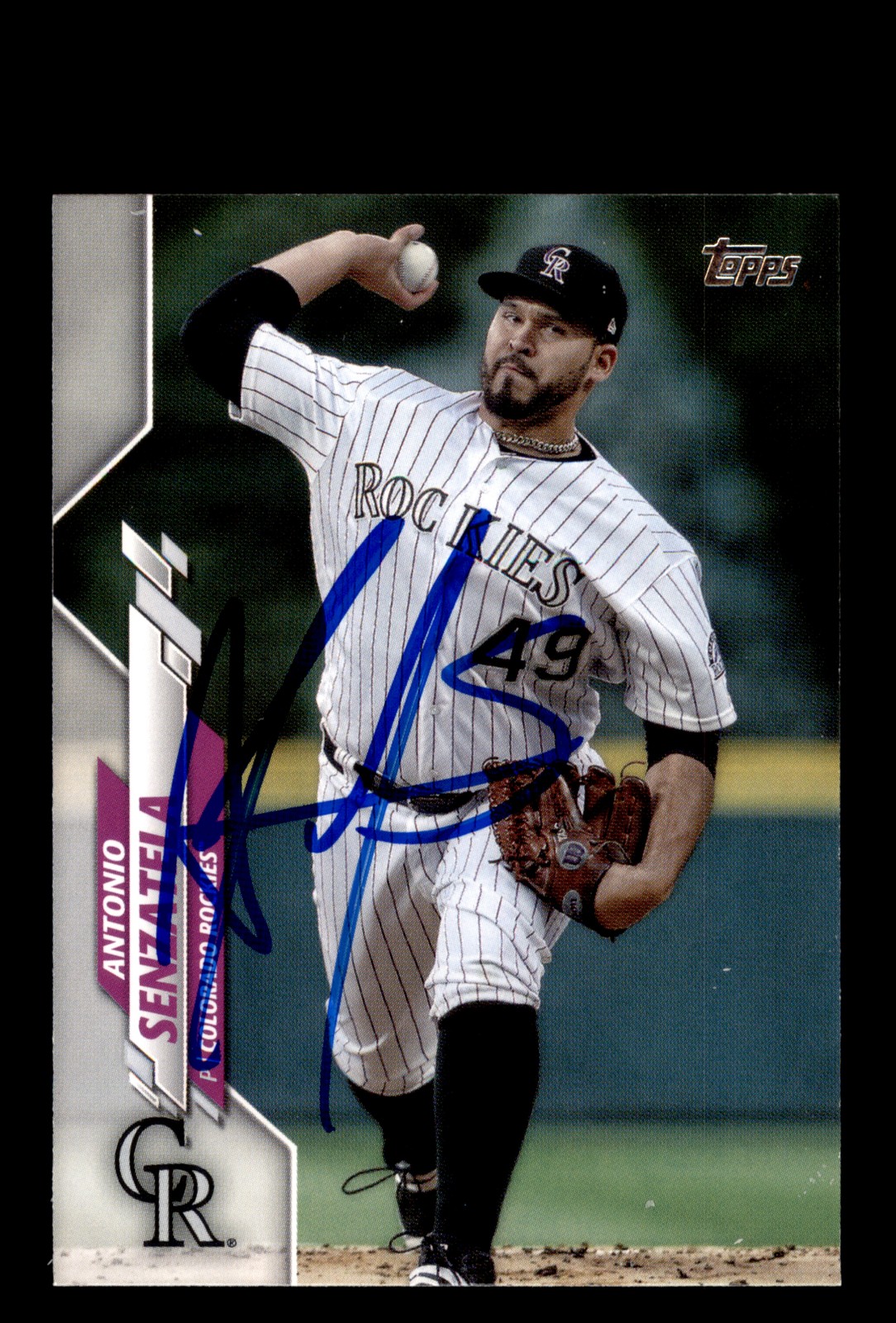 Signed Baseball Card Auto Antonio Senzatela 2020 Topps #U-40 Colorado Rockies