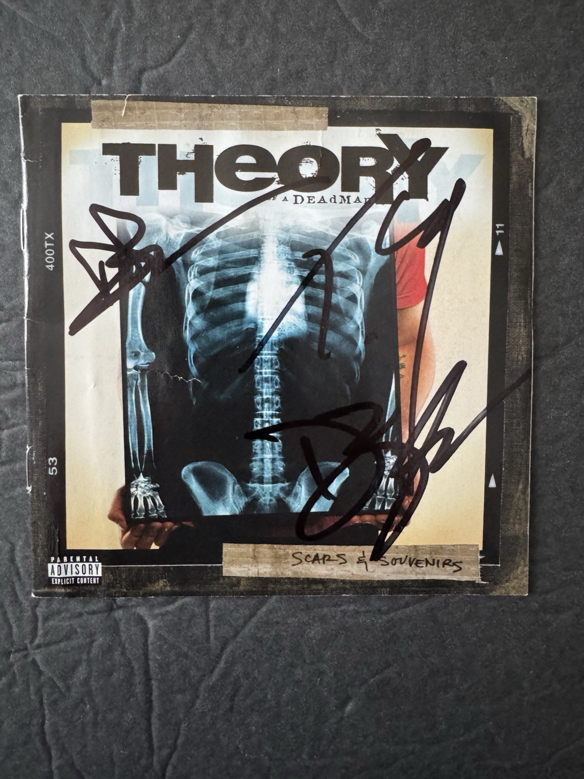 Theory Of A Deadman Signed Scars & Souvenirs CD JSA COA Autograph Bad Girlfriend