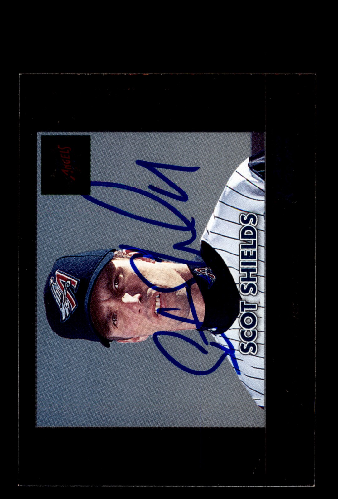 Signed Baseball Card Auto Scot Shields 2000 Bowman #250 Anaheim Angels Retro