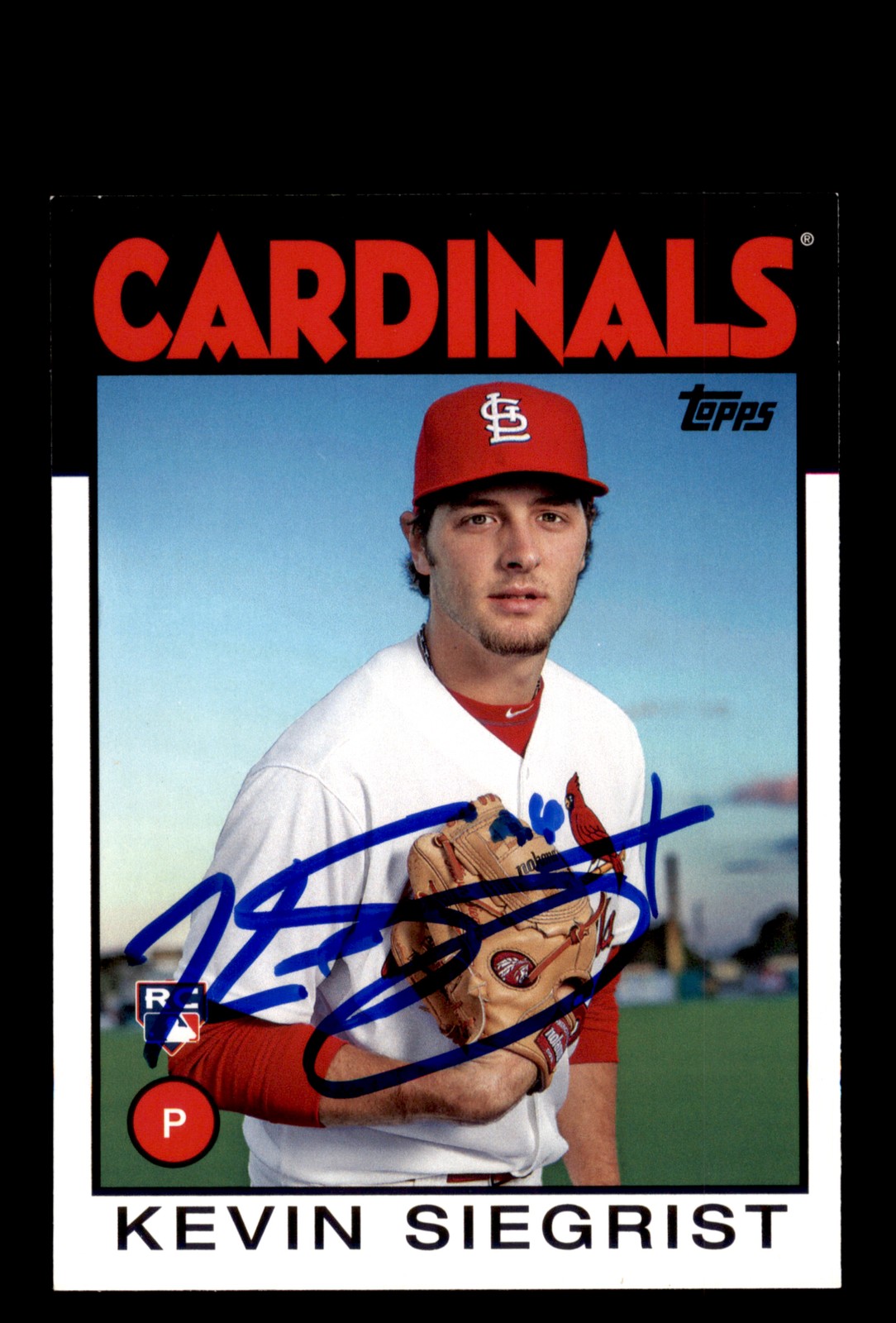 Signed Baseball Card Auto Kevin Siegrist 2014 Topps Archives #121 Cardinals