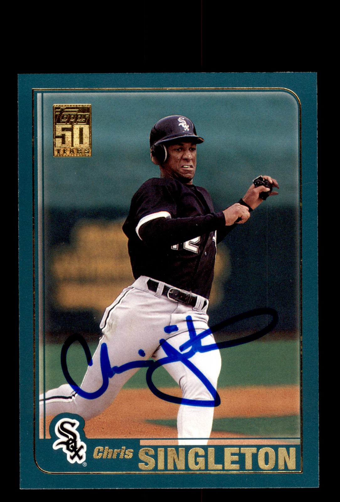 Signed Baseball Card Auto Chris Singleton 2001 Topps #11 Chicago White Sox