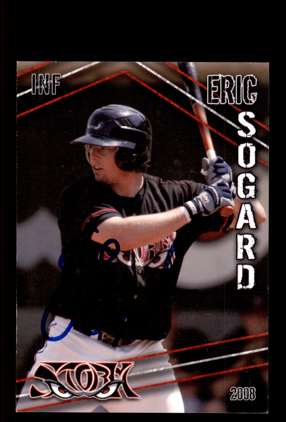 Signed Baseball Card Auto Eric Sogard 2008 Grandstand Lake Elsinore Storm